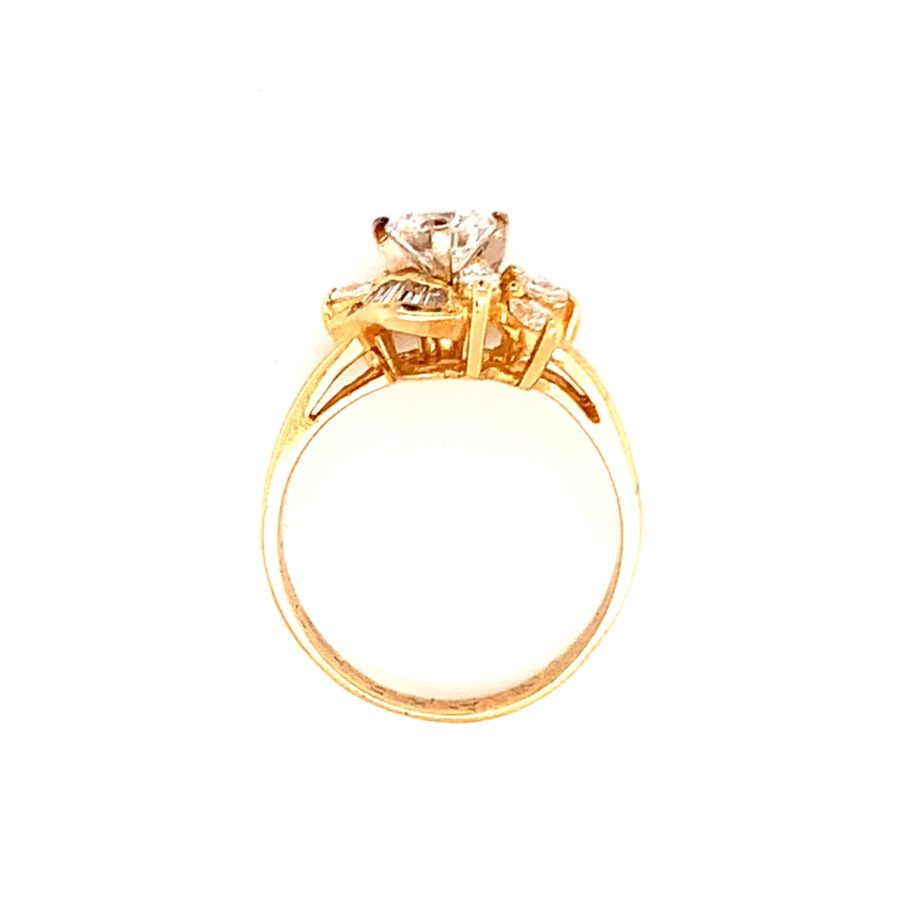 18K-YG DIAMOND COCKTAIL RING