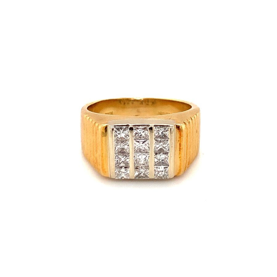 18K Yellow Gold Diamond Ring