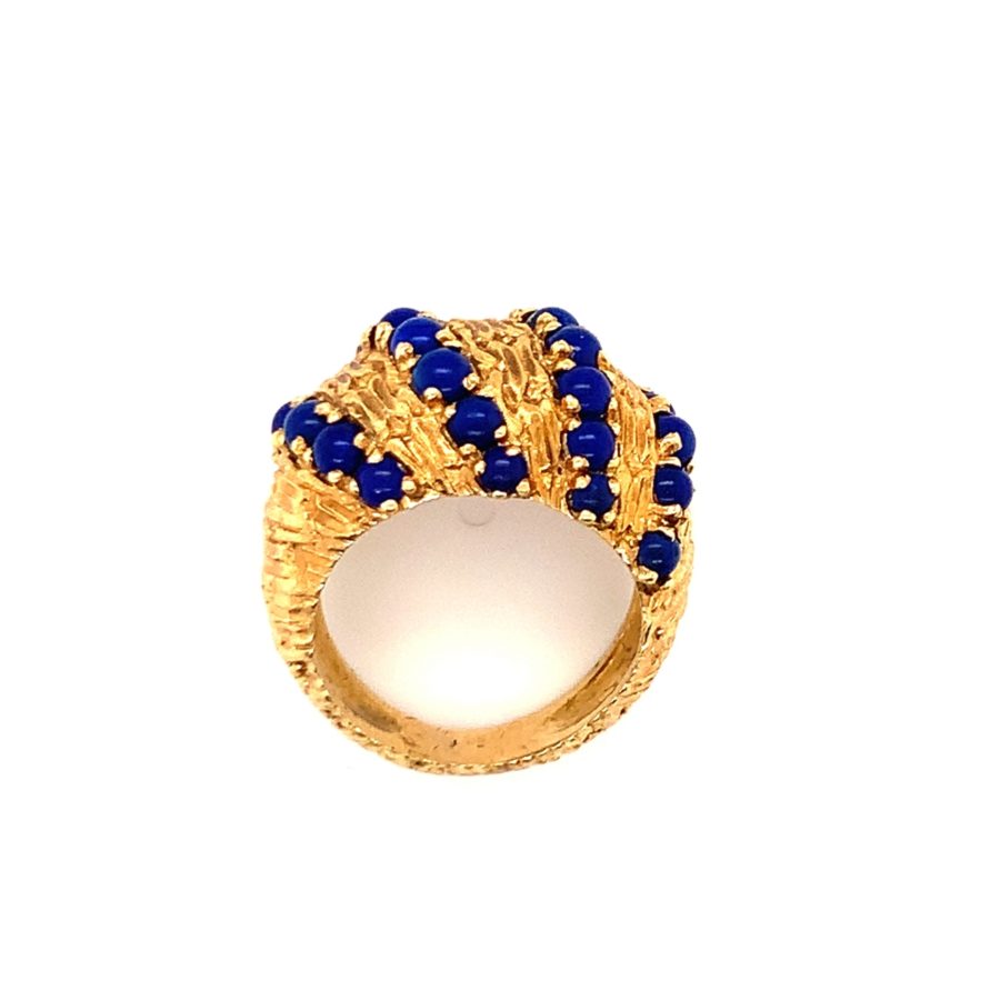 18K-YG LAPIS LAZULI DOME RING