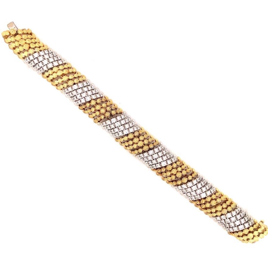 18K-YG+WG DIAMOND BRACELET