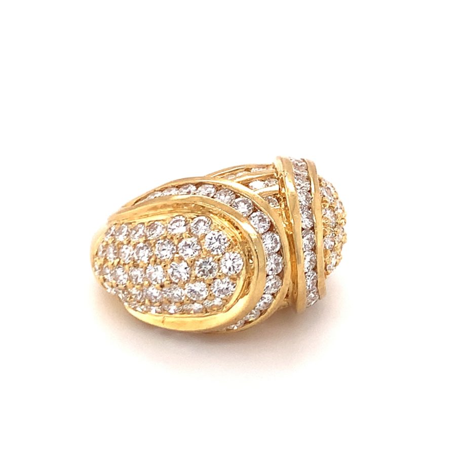 18K-YG DIAMOND DOME RING