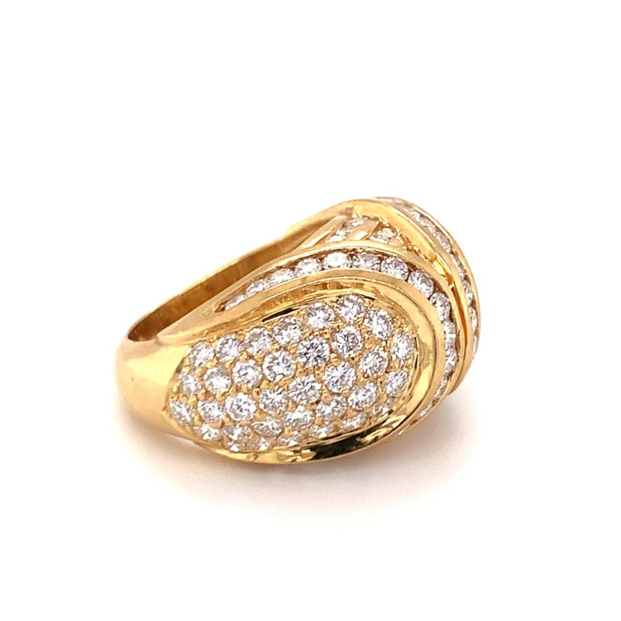 18K-YG DIAMOND DOME RING