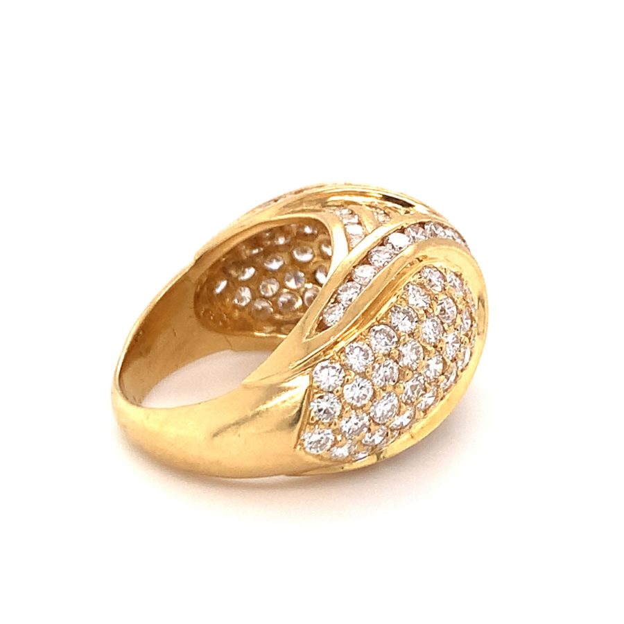 18K-YG DIAMOND DOME RING