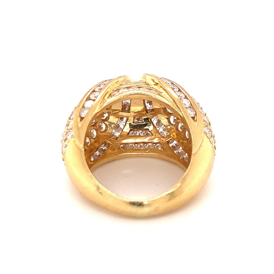 18K-YG DIAMOND DOME RING