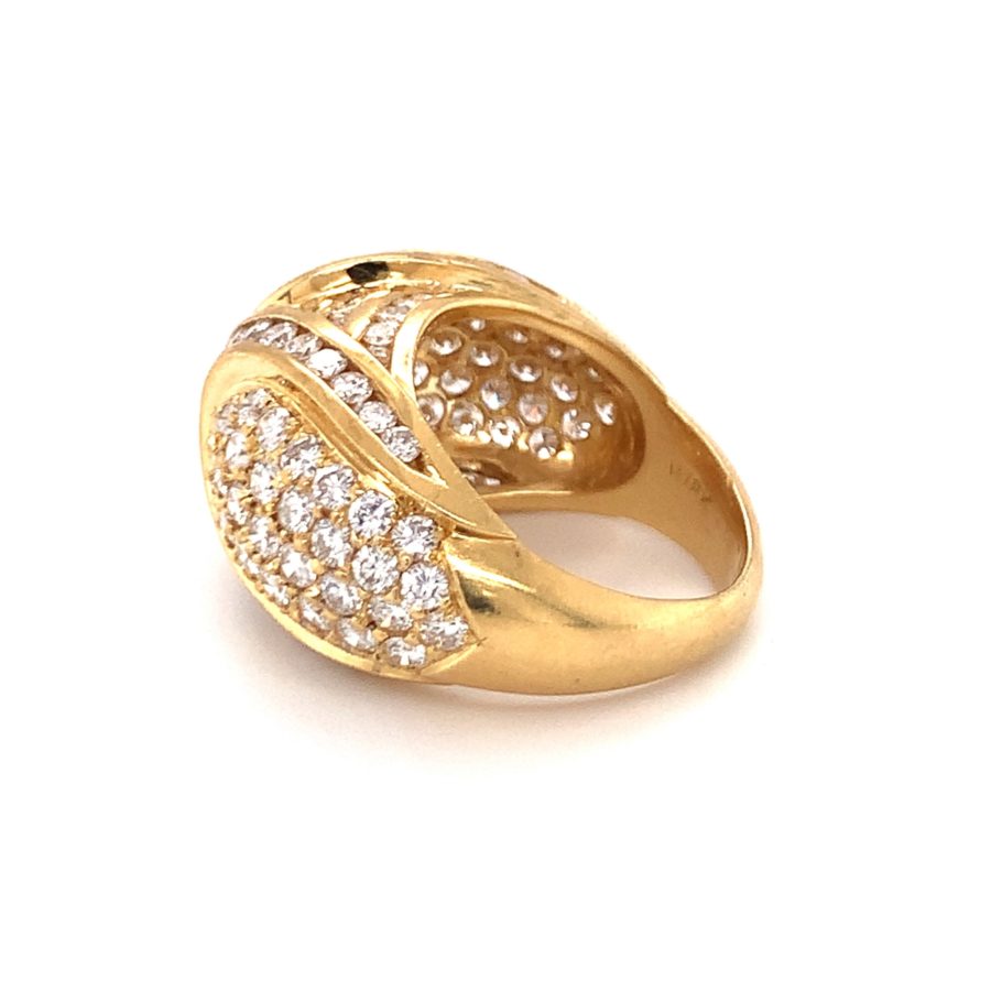 18K-YG DIAMOND DOME RING