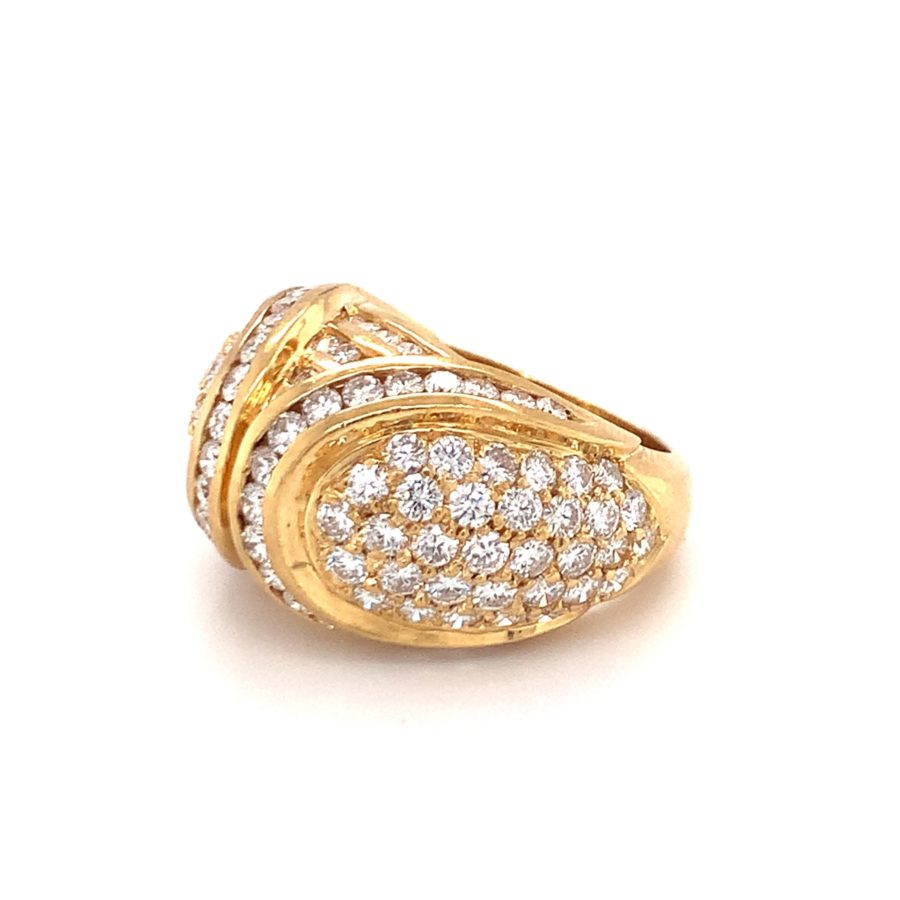 18K-YG DIAMOND DOME RING