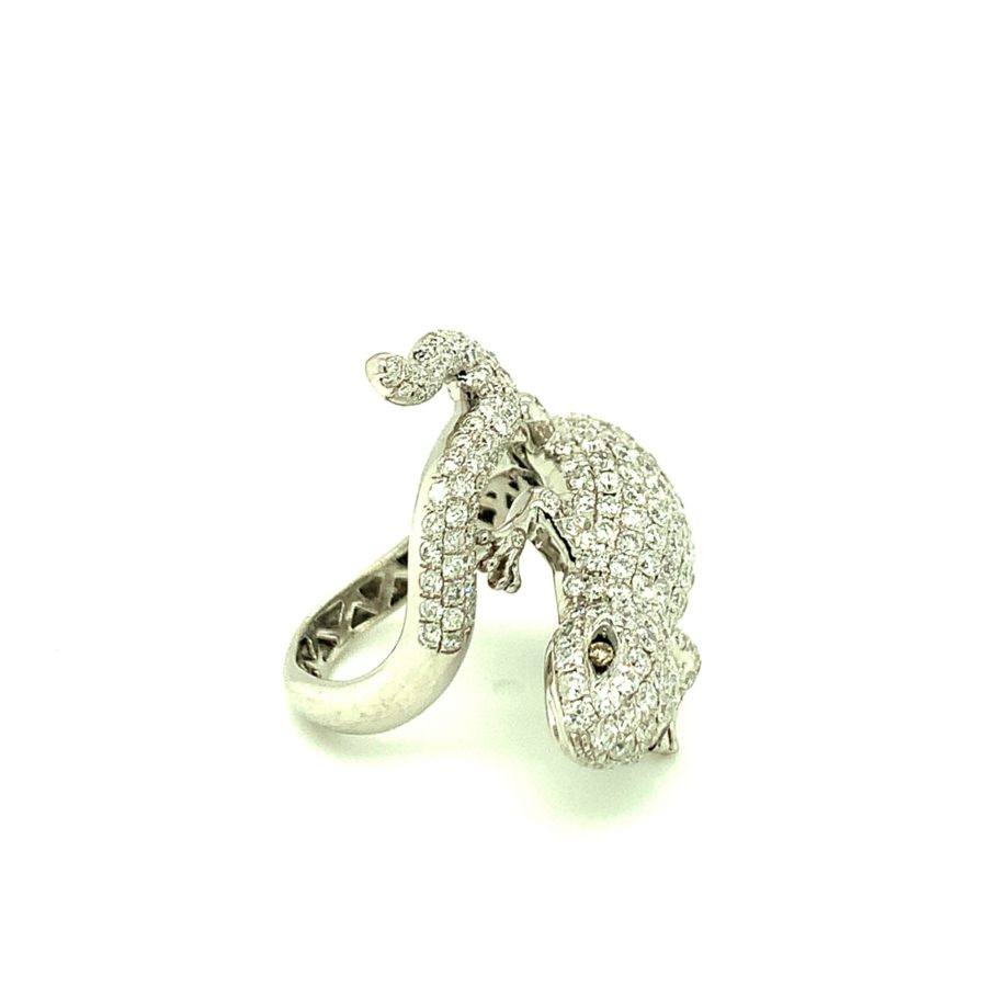 18K-WG DIAMOND SALAMANDER RING