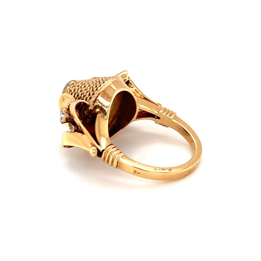 18K Rose Gold and Yellow Gold Diamond Ring