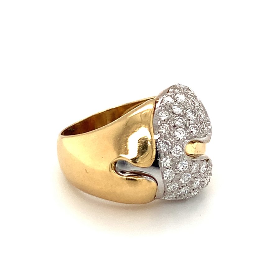 18K-YG+WG DIAMOND RING