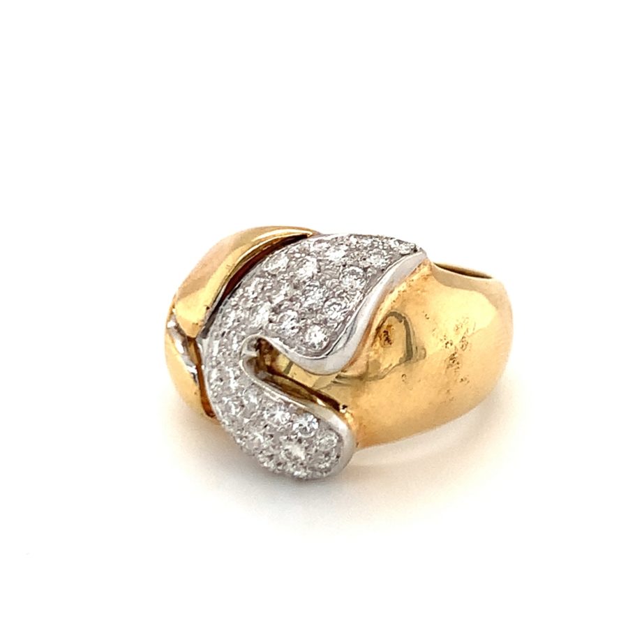 18K-YG+WG DIAMOND RING