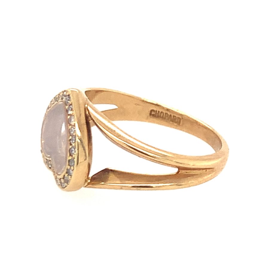 18K-YG DIAMOND HEART RING BY "CHOPARD"