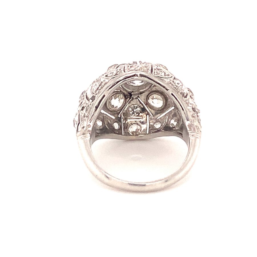 Platinum Diamond Bombe Ring