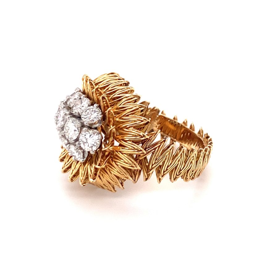 18K Yellow Gold Diamond Ring