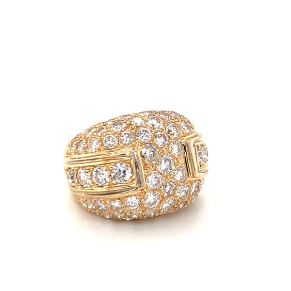 14K-YG DIAMOND BOMBE RING