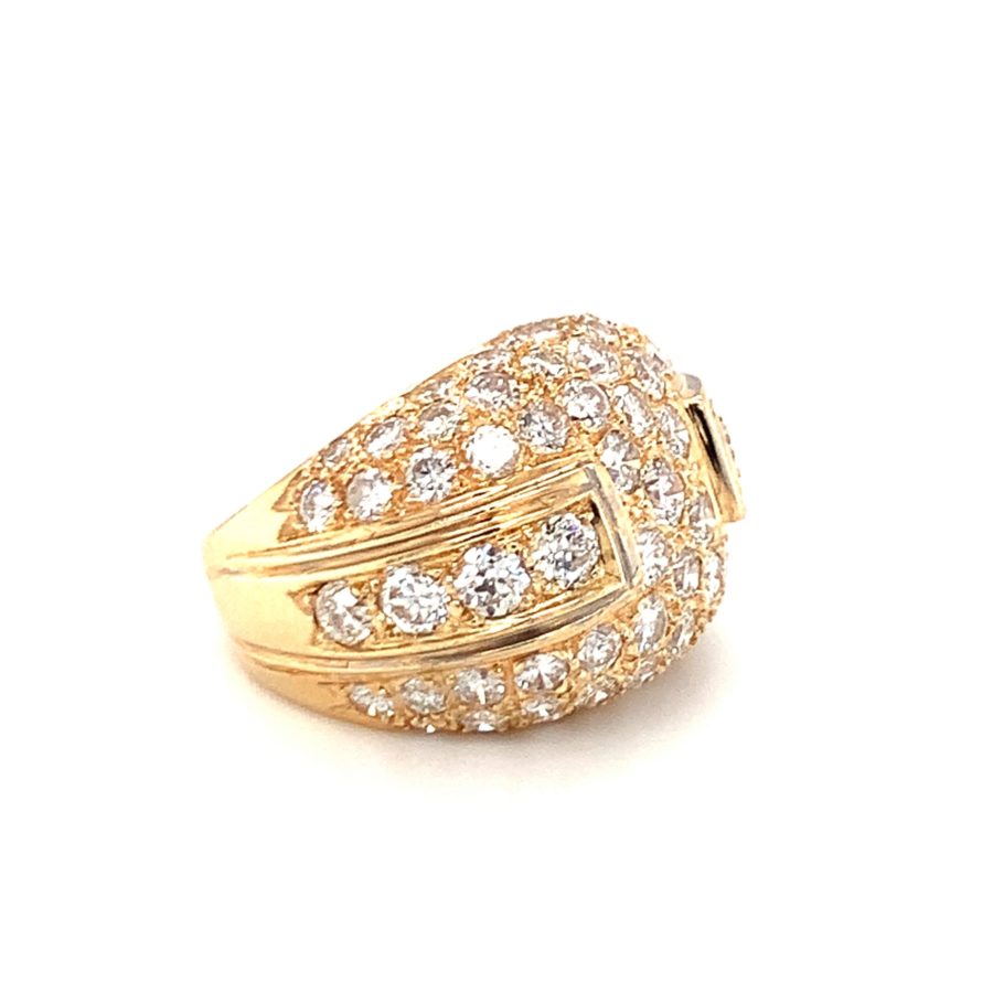 14K-YG DIAMOND BOMBE RING