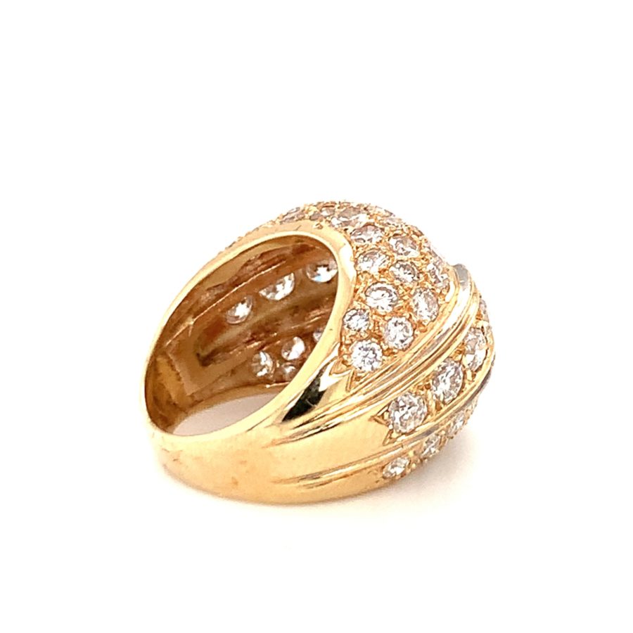 14K-YG DIAMOND BOMBE RING