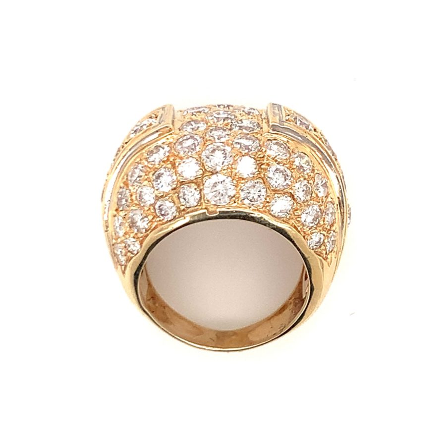 14K-YG DIAMOND BOMBE RING