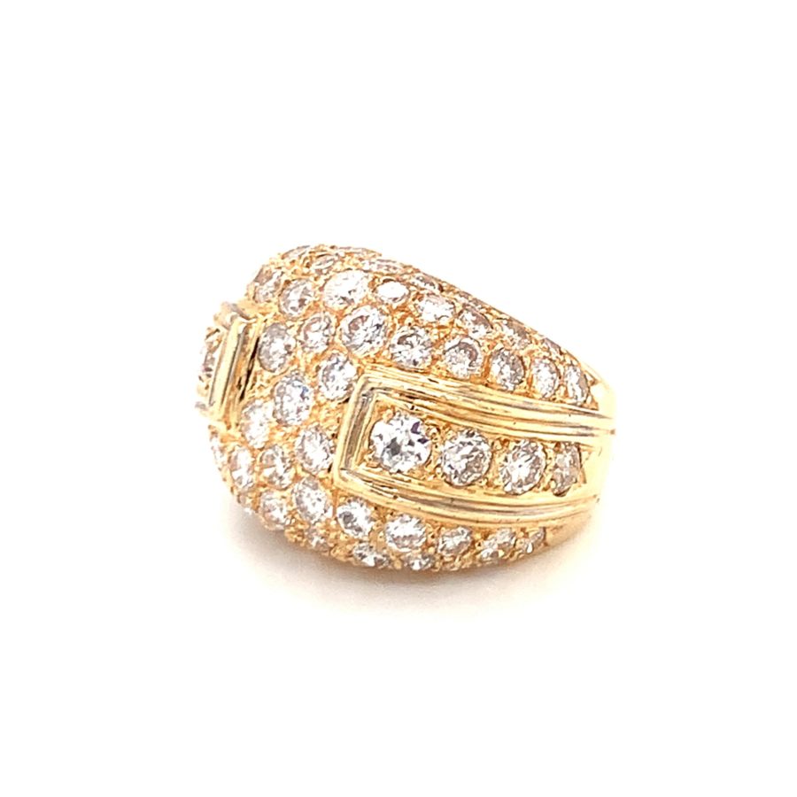 14K-YG DIAMOND BOMBE RING