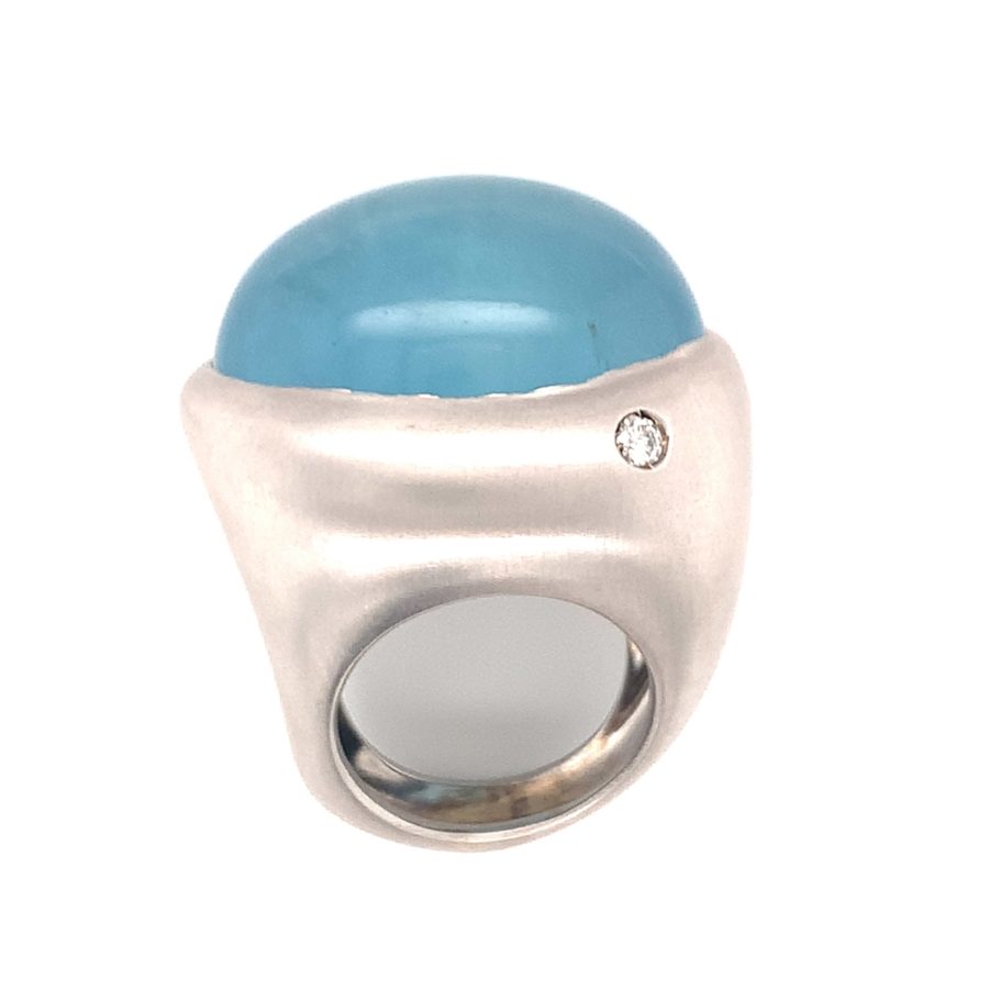 18K-WG AQUAMARINE RING