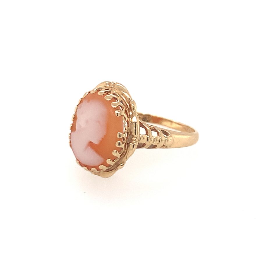 14K-YG CAMEO SHELL RING