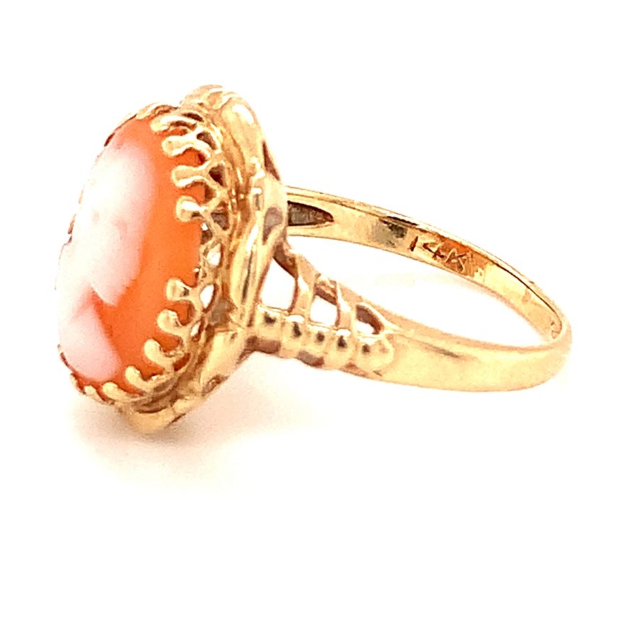 14K-YG CAMEO SHELL RING