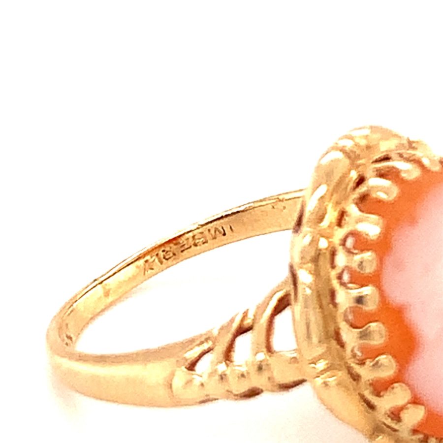 14K-YG CAMEO SHELL RING