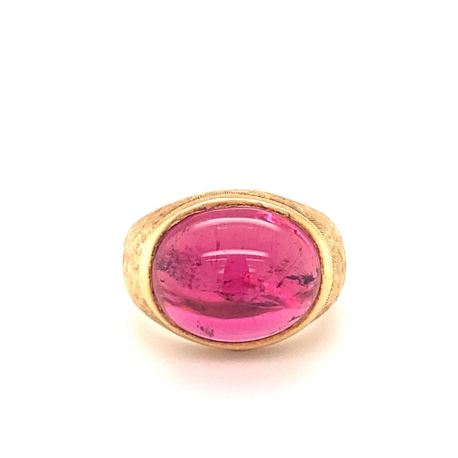 18K-YG PINK TOURMALINE RING