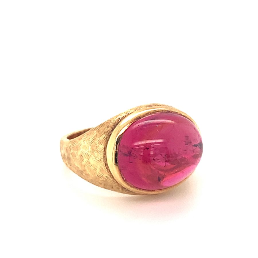 18K-YG PINK TOURMALINE RING