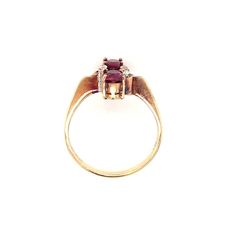 14K-YG RUBY AND DIAMOND RING