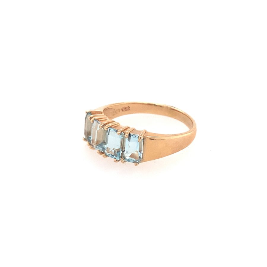 14K-YG BLUE TOPAZ RING