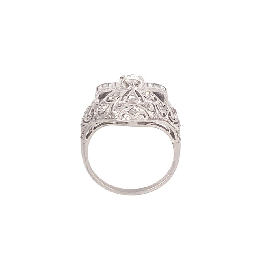 PLATINUM DIAMOND FILIGREE RING