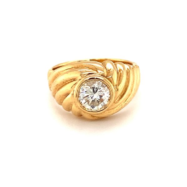 14K Round Cut Pure Gold Twisted Women Natural Diamond Engagement Rings -  China Lab Grown Diamond Ring and Wedding Ring price | Made-in-China.com