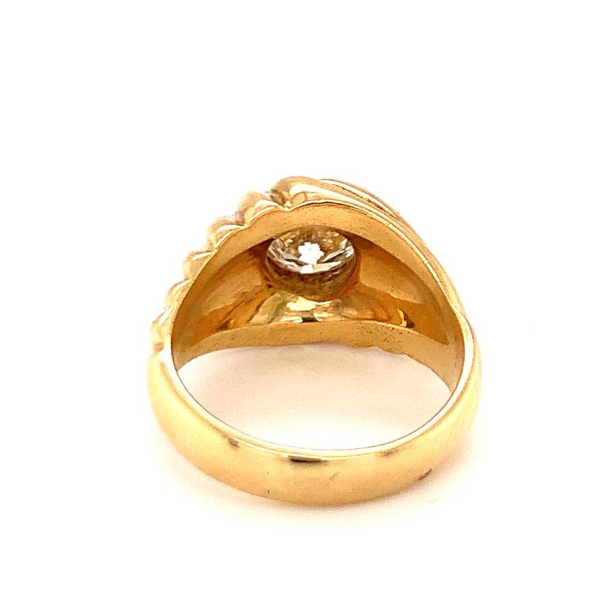 18K Yellow Gold Diamond Solitaire Ring