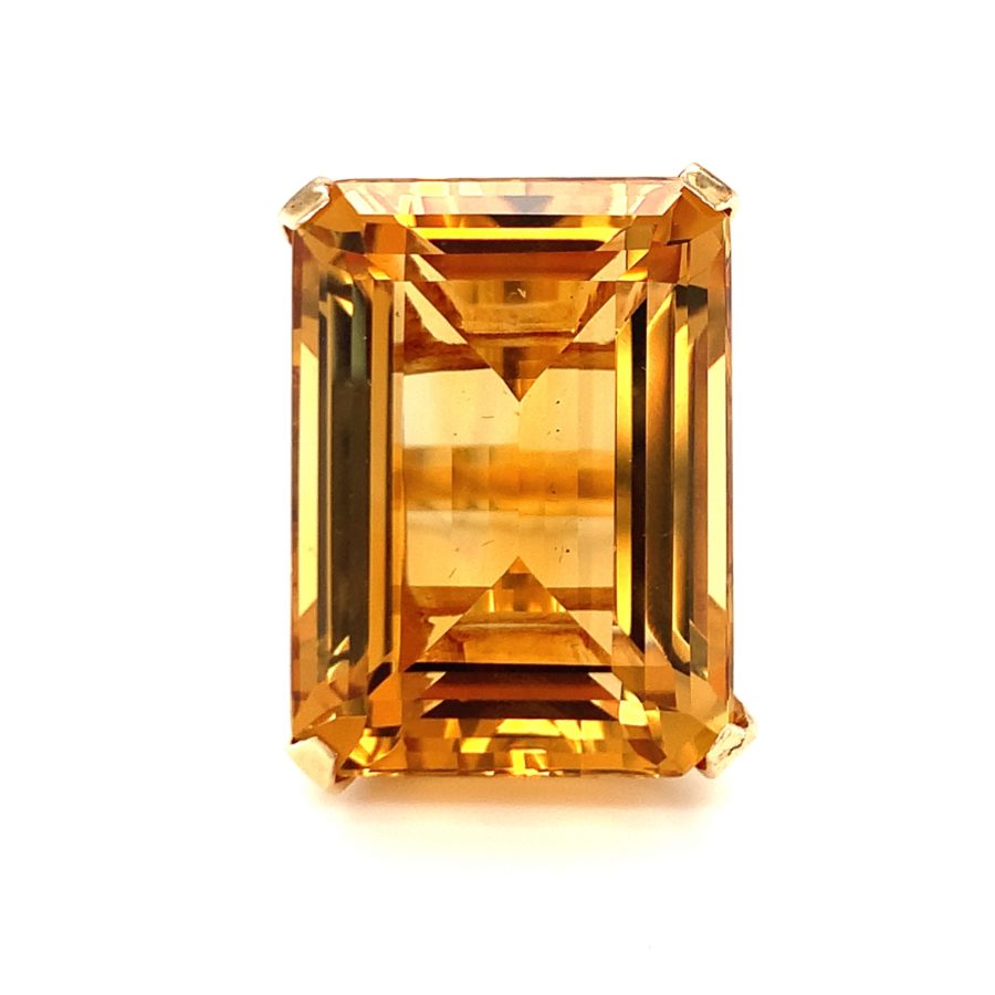 14K YELLOW GOLD CITRINE RING