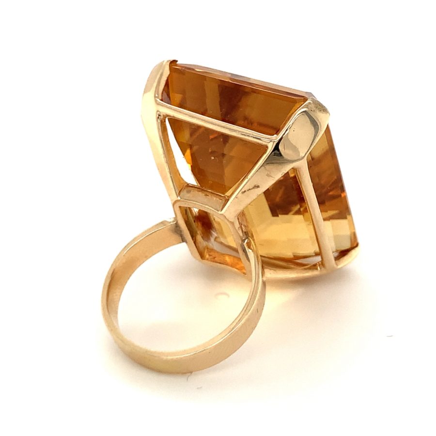 14K YELLOW GOLD CITRINE RING