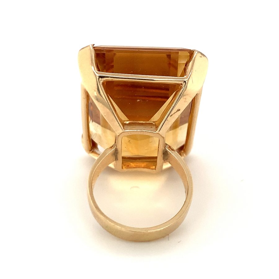 14K YELLOW GOLD CITRINE RING