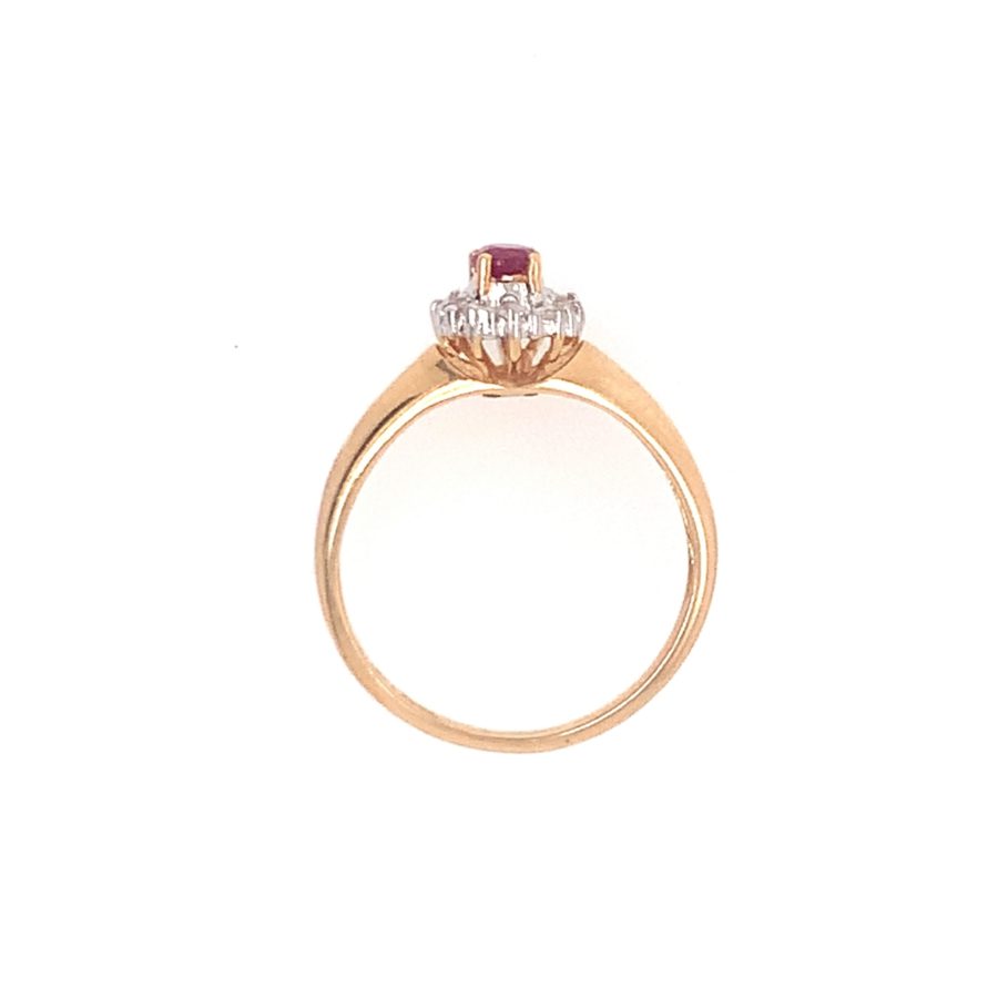 14K-YG RUBY AND DIAMOND RING