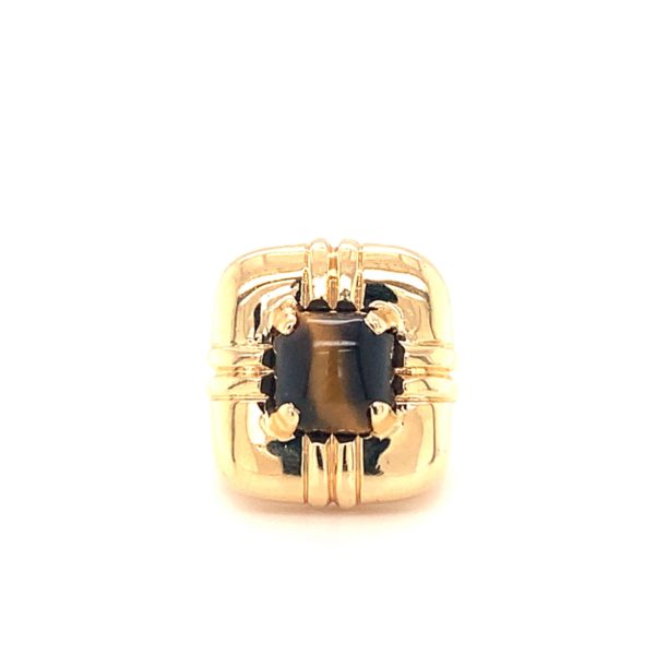 14K-YG TIGER'S EYE RING