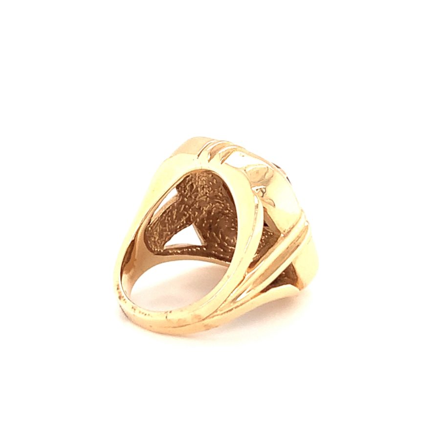 14K-YG TIGER'S EYE RING