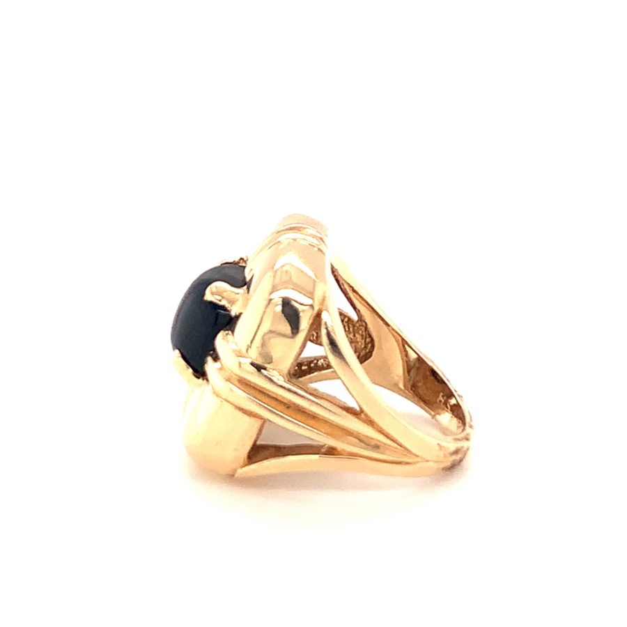 14K-YG TIGER'S EYE RING