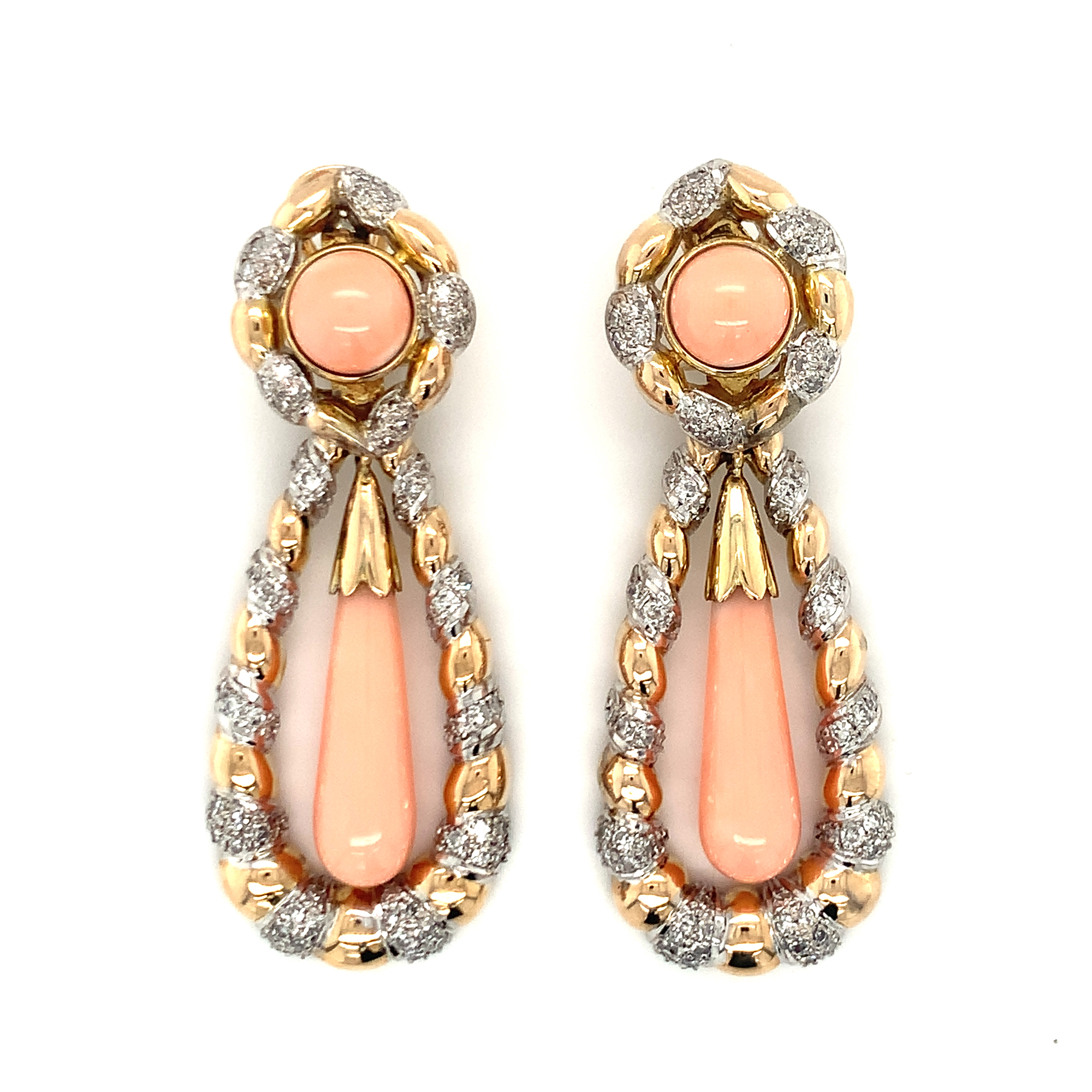 Coral Reef Earrings (Large)- Hot Pink & Tangerine Melange – CURA Jewellery