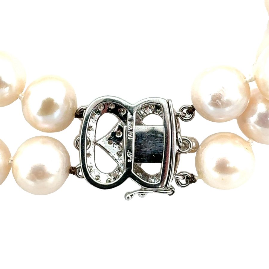 Double Strand Pearl Necklace - Image 3