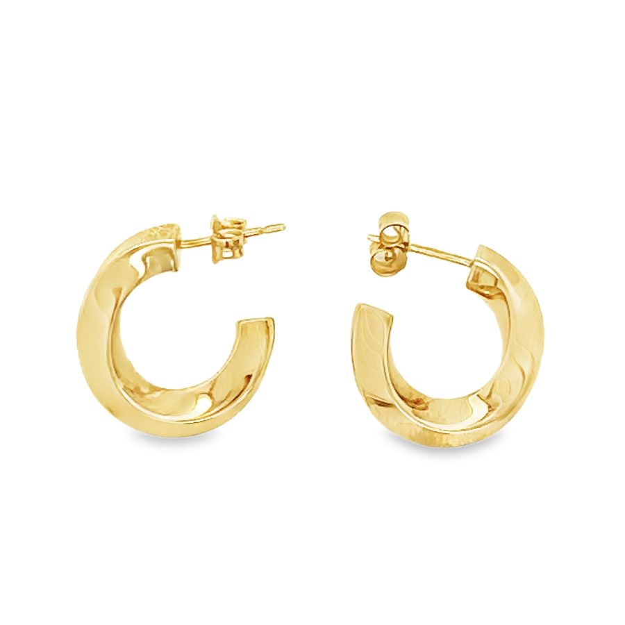 18K YELLOW GOLD TIFFANY & CO. TWIST HOOP EARRINGS