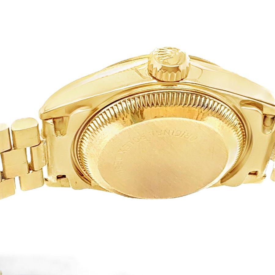 LADIES 18K YELLOW GOLD ROLEX PRESIDENT WATCH