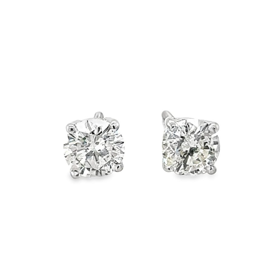 14K WHITE GOLD DIAMOND STUD EARRINGS