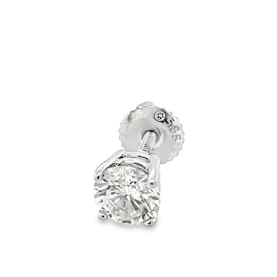 14K WHITE GOLD DIAMOND STUD EARRINGS