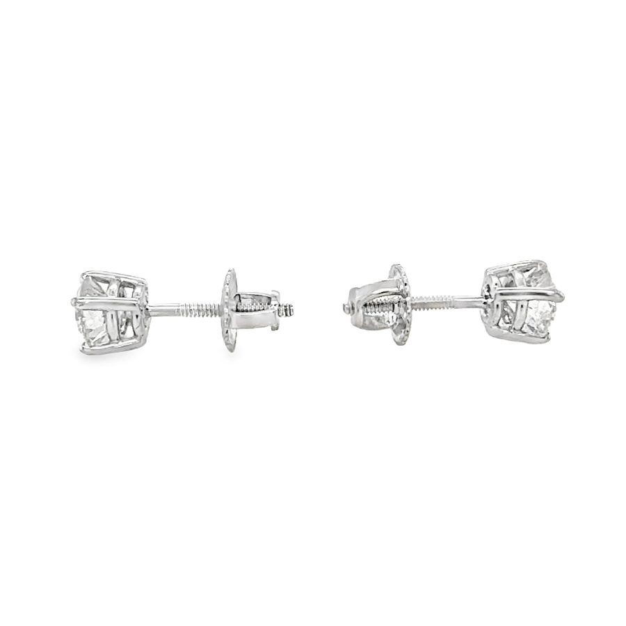 14K WHITE GOLD DIAMOND STUD EARRINGS