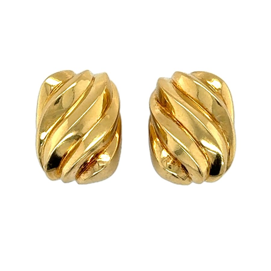 18K YELLOW GOLD DOOR KNOCKER EARCLIPS