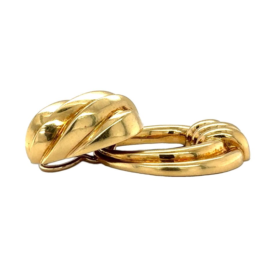 18K YELLOW GOLD DOOR KNOCKER EARCLIPS