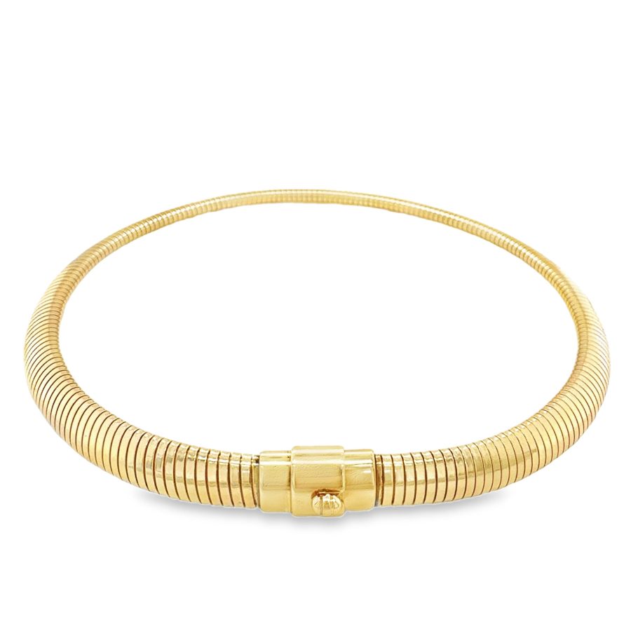 14K YELLOW GOLD TUBOGAS NECKLACE